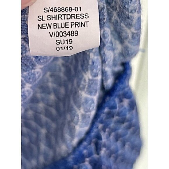 GAP Blue Patterned Midi Dress - Picture 6 of 9